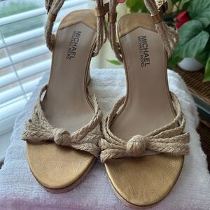 Michael Kors Boho Gold Women's Heels